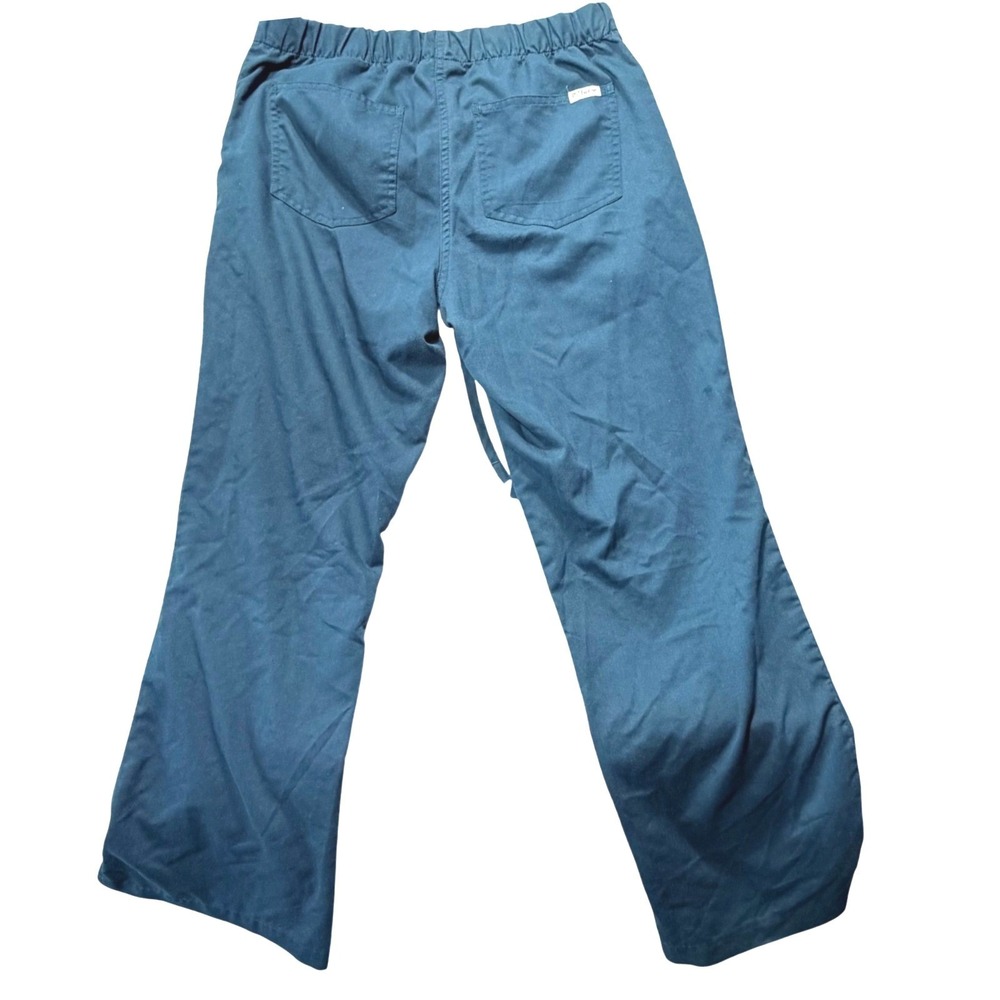 FIGS Casma Scrub Pants Womens Dark Teal Blue Drawstring Straight Leg Medical EUC